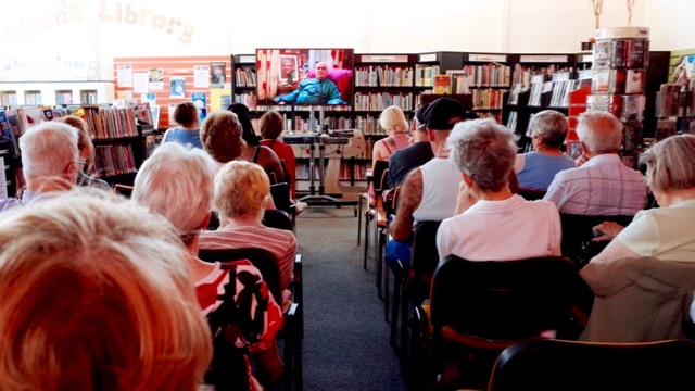 Multistory Film Screening at Great Bridge Library - 'Turkey and Tinsel' by Martin Parr (Photo © Becky Jones)